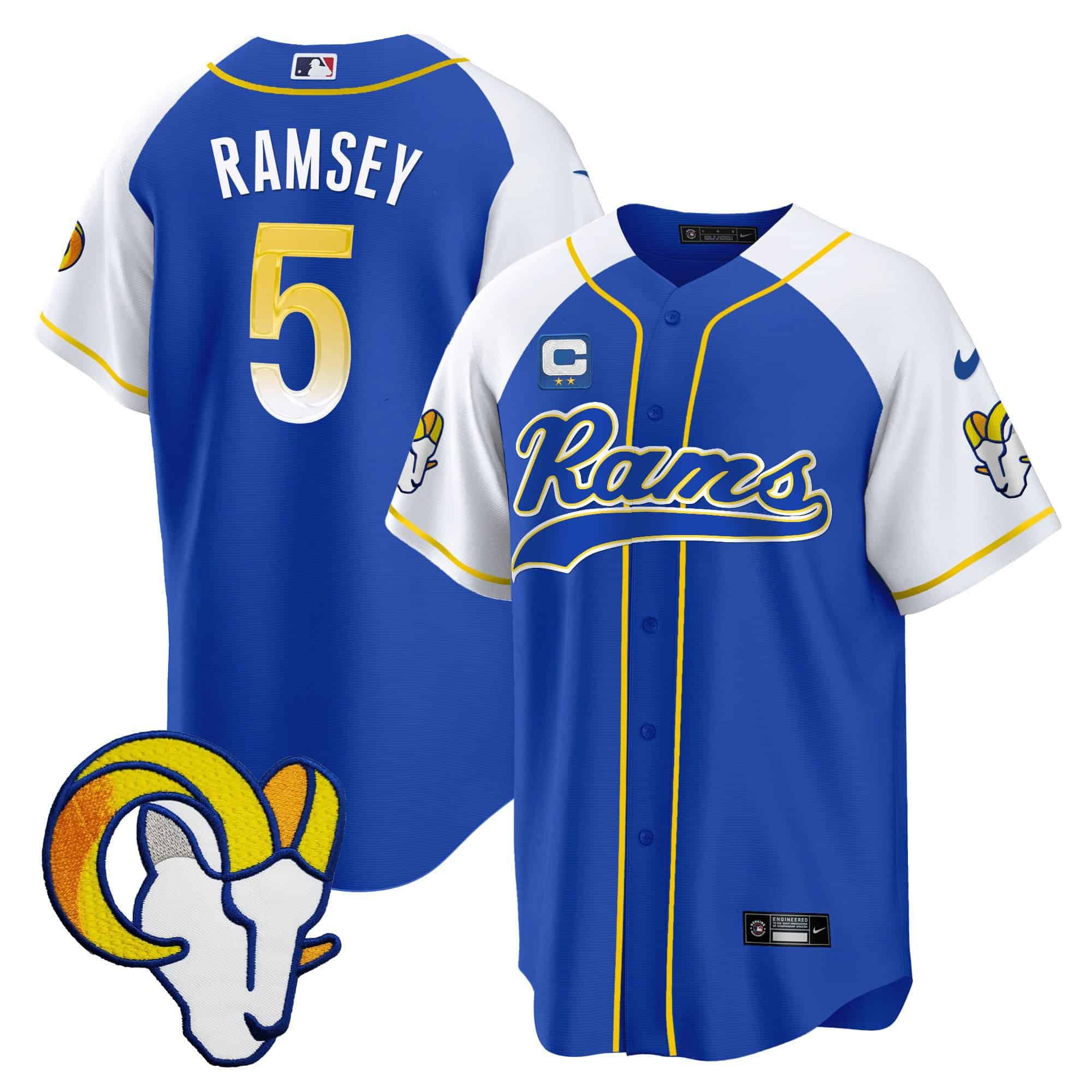 Men Los Angeles Rams #5 Ramsey Blue 2024 Nike Baseball NFL Jersey->indianapolis colts->NFL Jersey